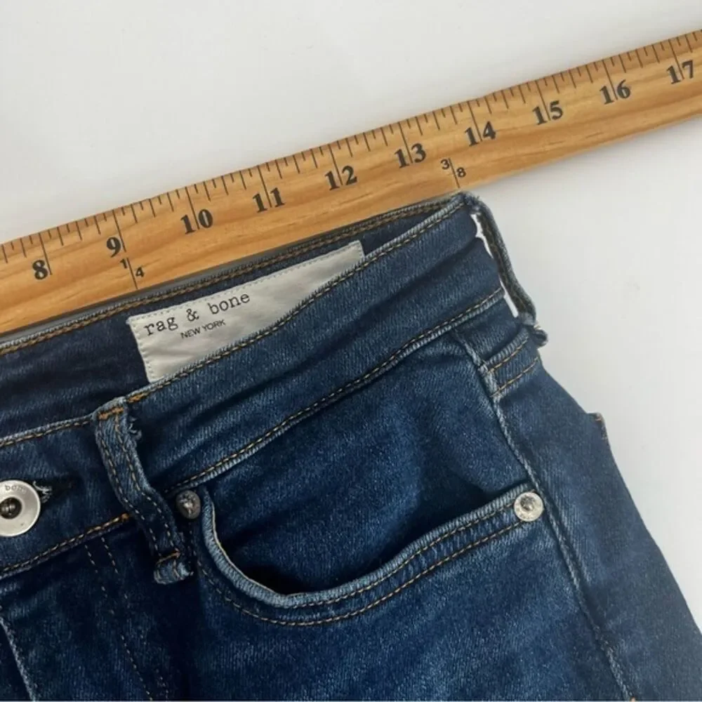 RAG & BONE Womens Nina High Rise Skinny Jeans‎ Jasper Blue Size 27